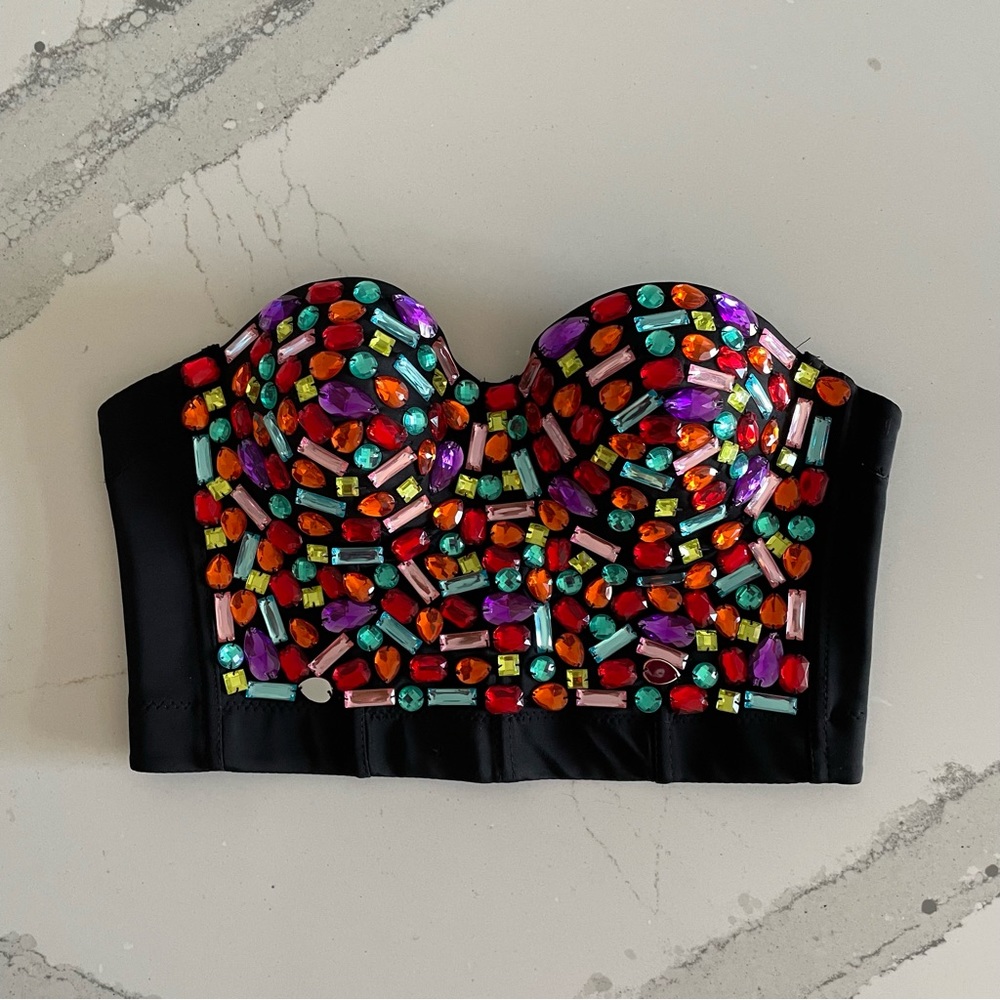 Embellished Bustier Top